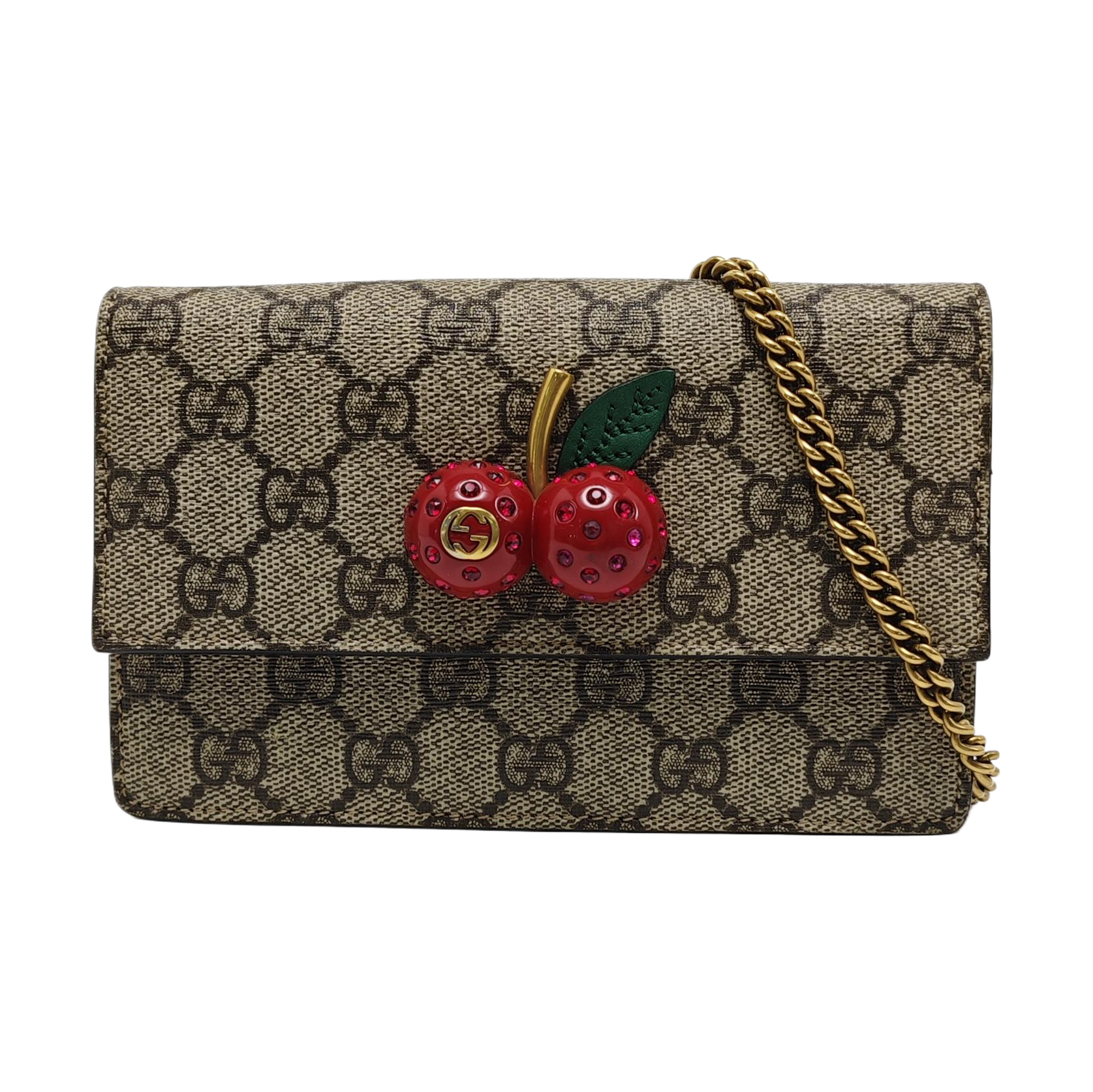 GG Supreme Mini Monogram Coated Canvas Beige