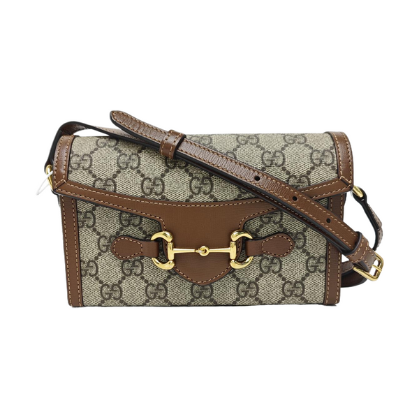 Horsebit 1955 Mini Monogram Coated Canvas Beige