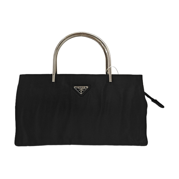 Nylon Top Handle Bag Black