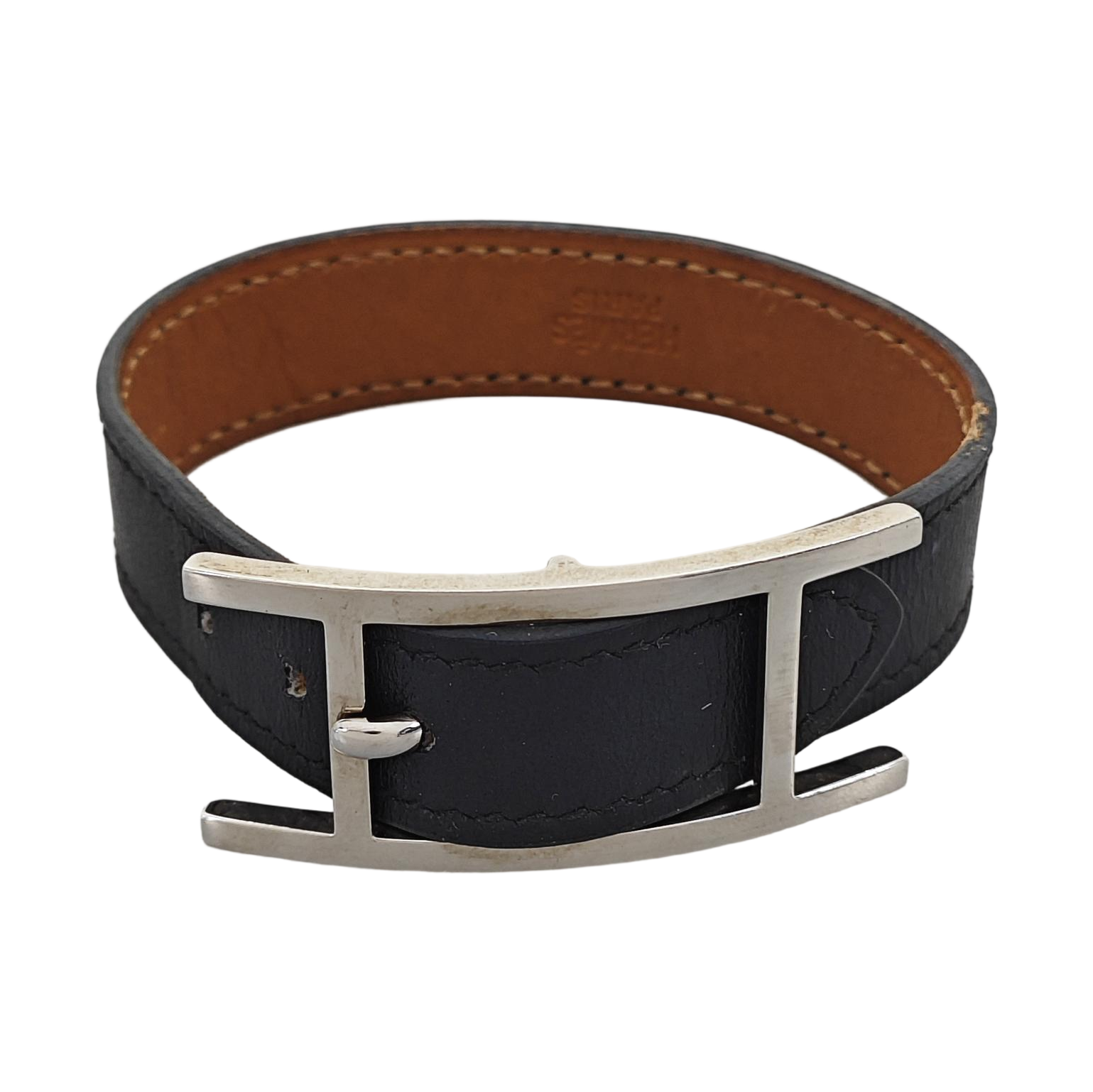Behapi Leather Black Bangle