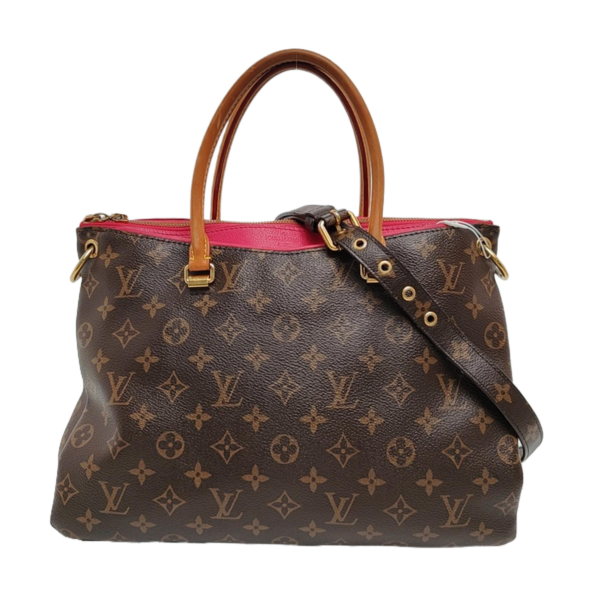 PALLAS MM Monogram Coated Canvas Brown