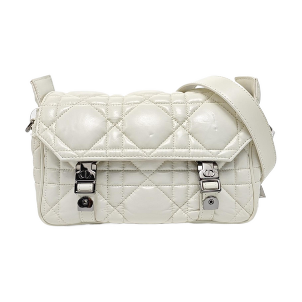 Authenticated pre-owned  Diorcamp Small Cannage Calfskin White - Shoulder Bag at Looply