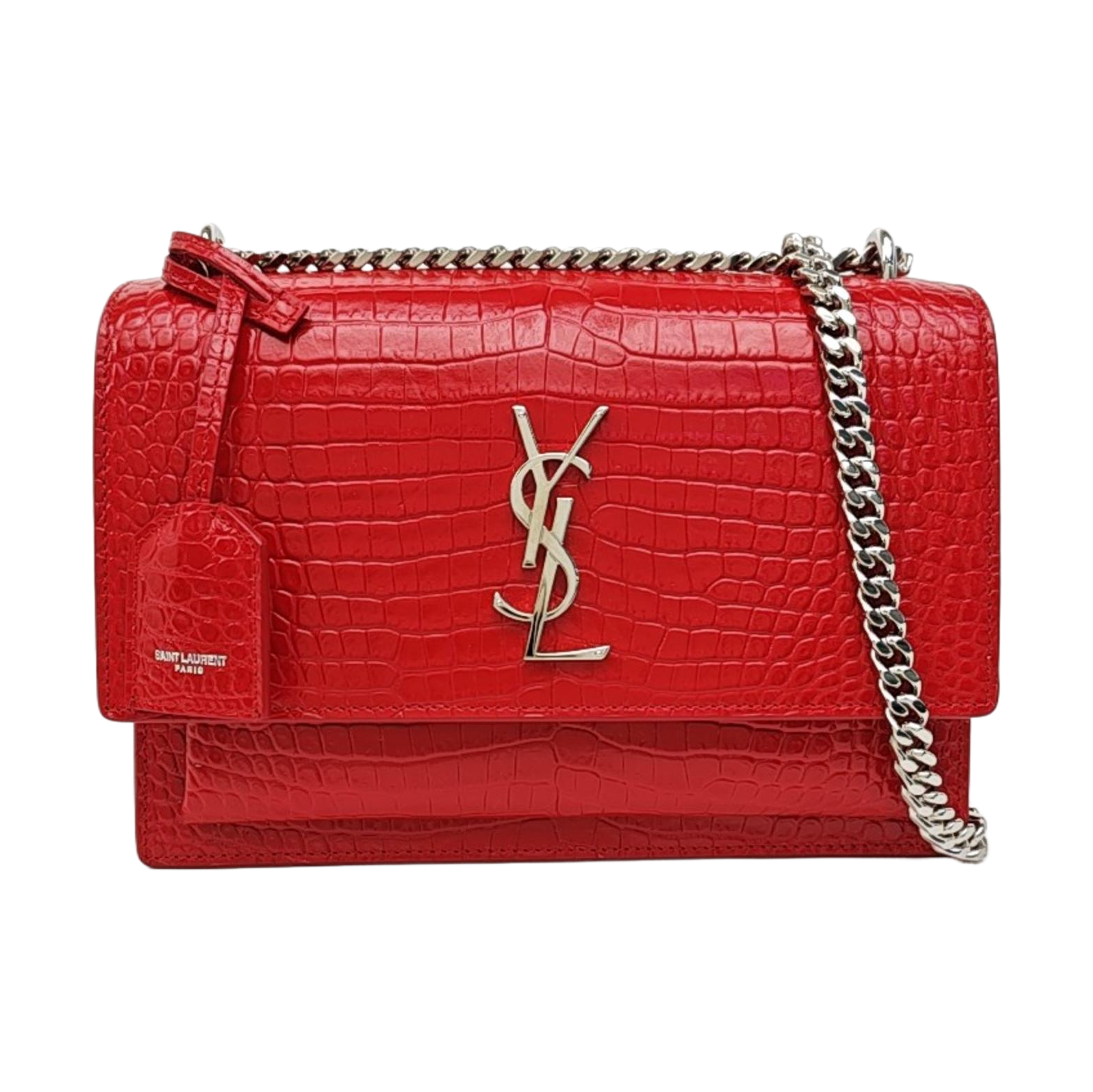 SUNSET Medium Calfskin Red