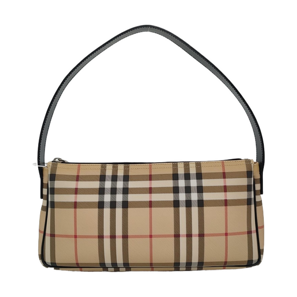 Coated Canvas Shoulder Bag Beige