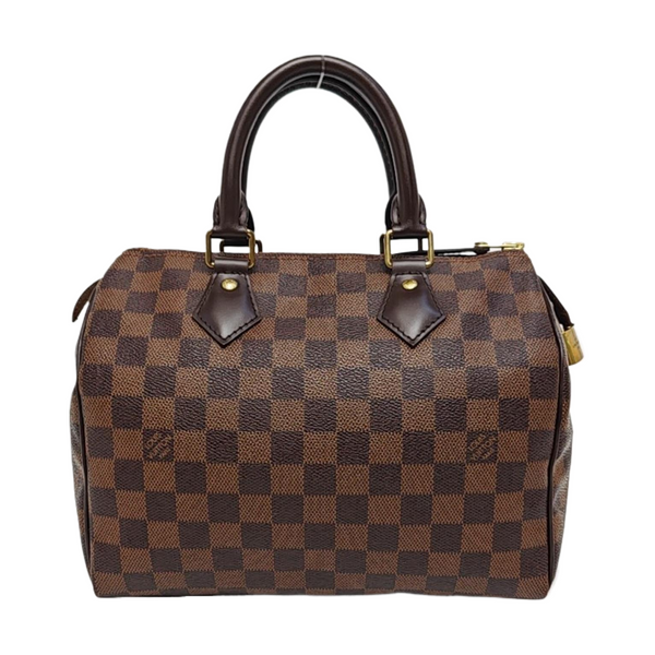 SPEEDY 25 Damier Ebene Coated Canvas Brown