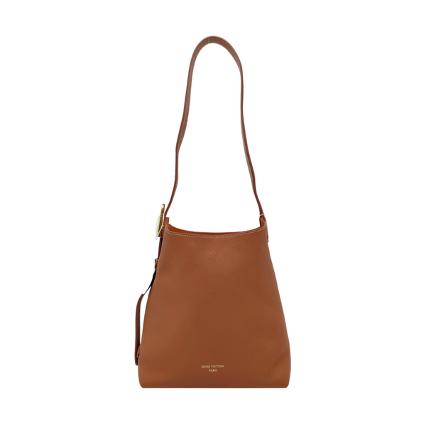 LOW KEY HOBO PM Monogram Calfskin Brown