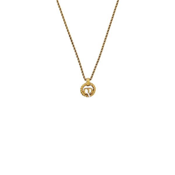 CD Navy Metal Gold Necklace