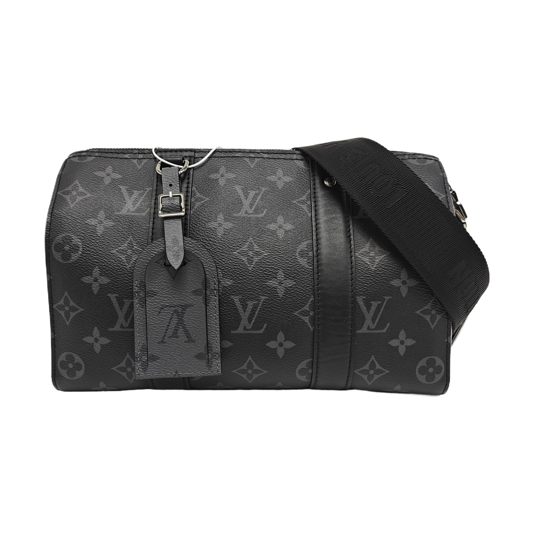 KEEPALL 25 Monogram Coated Canvas Black
