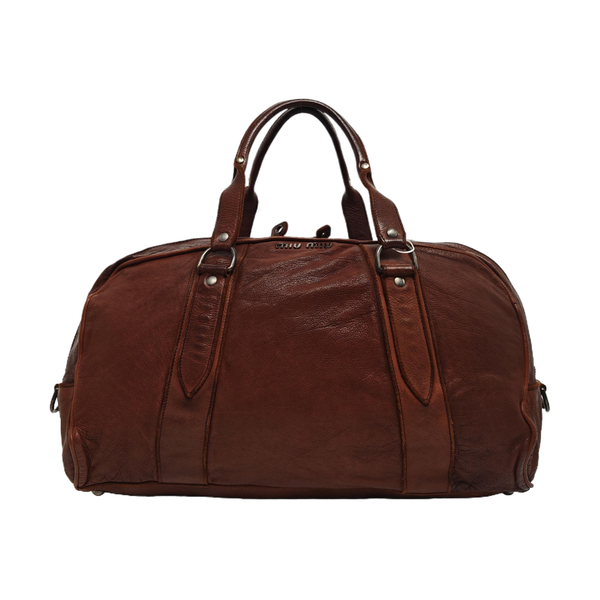 Calfskin Top Handle Bag Red