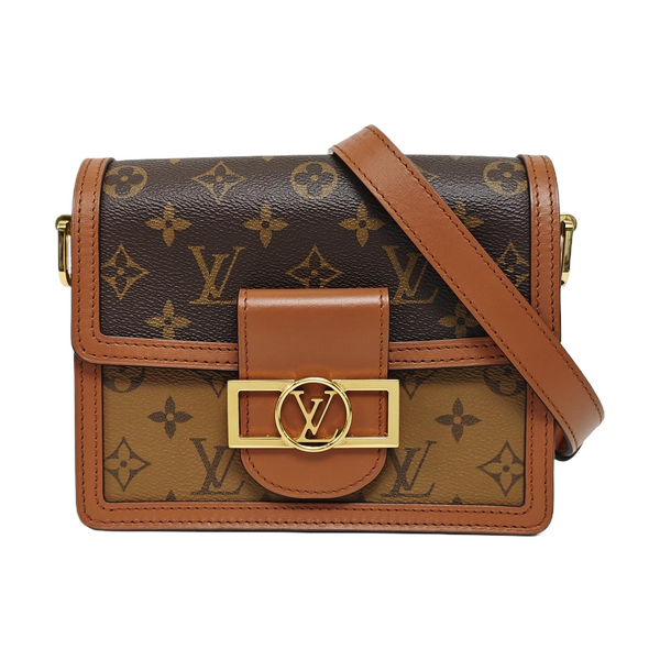 DAUPHINE Mini Monogram Coated Canvas Brown
