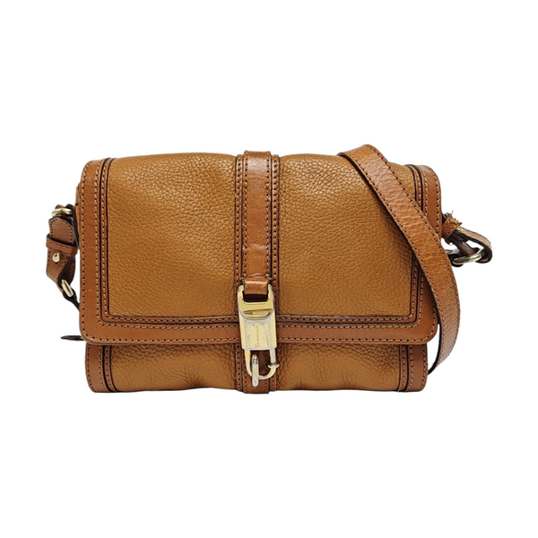 Calfskin Shoulder Bag Brown