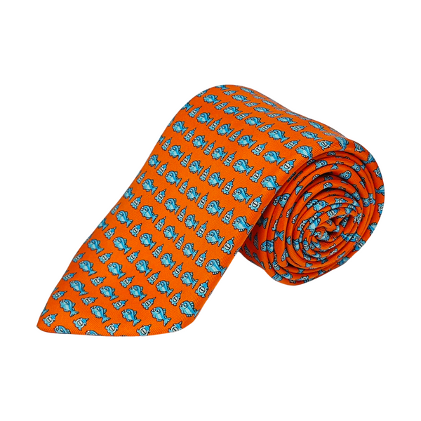Mulberry Silk Tie Orange