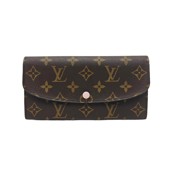 EMILIE Monogram Coated Canvas Brown Wallet