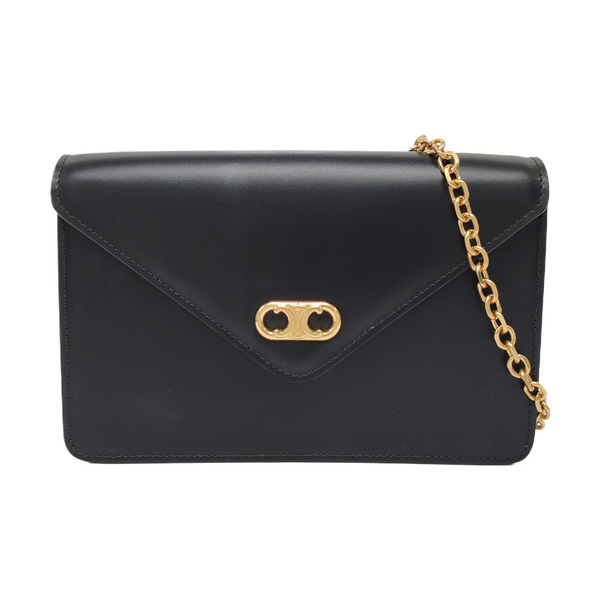 Authenticated pre-owned  TRIOMPHE Calfskin Black - Shoulder Bag at Looply