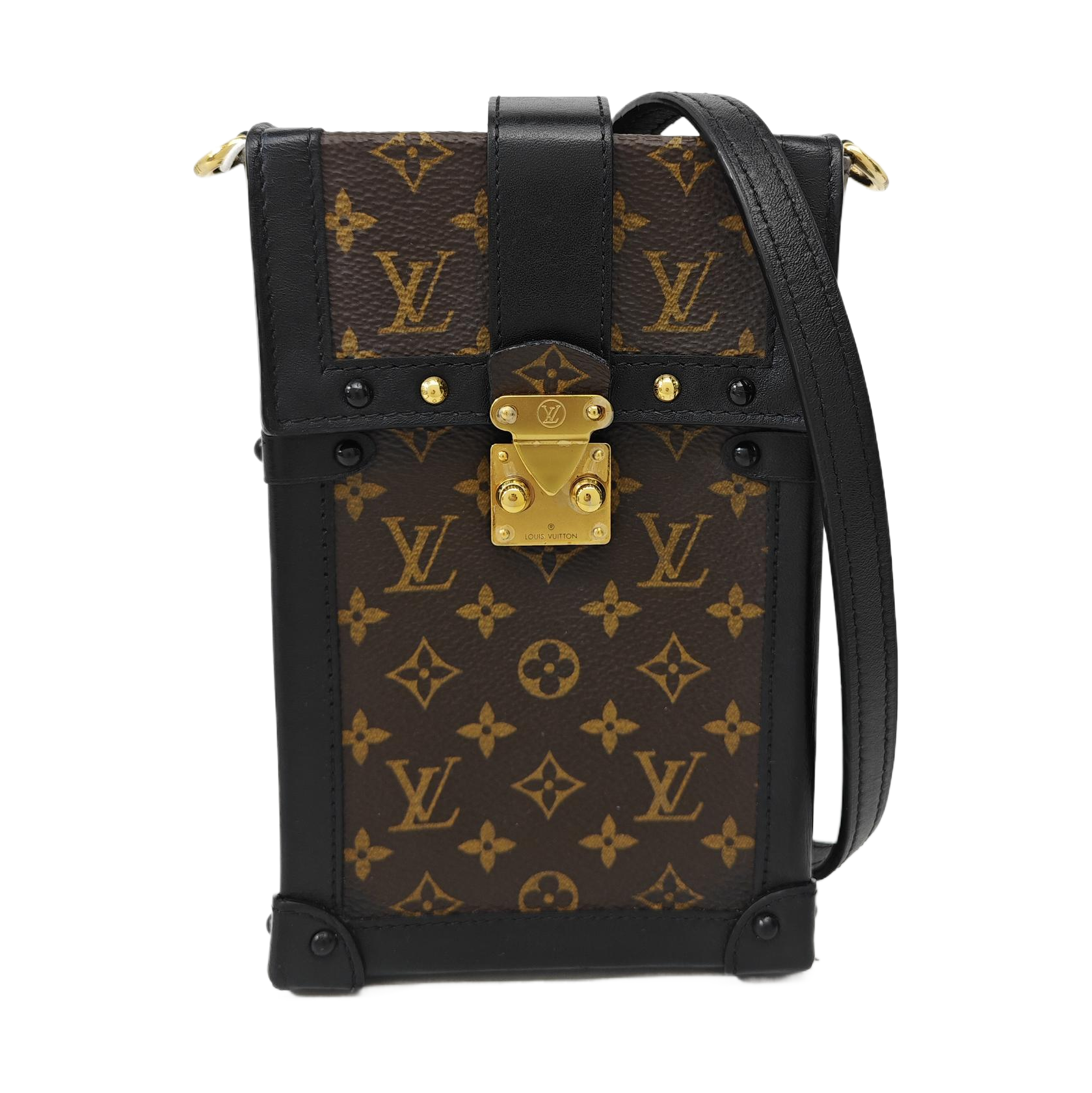 TRUNK Monogram Coated Canvas Brown