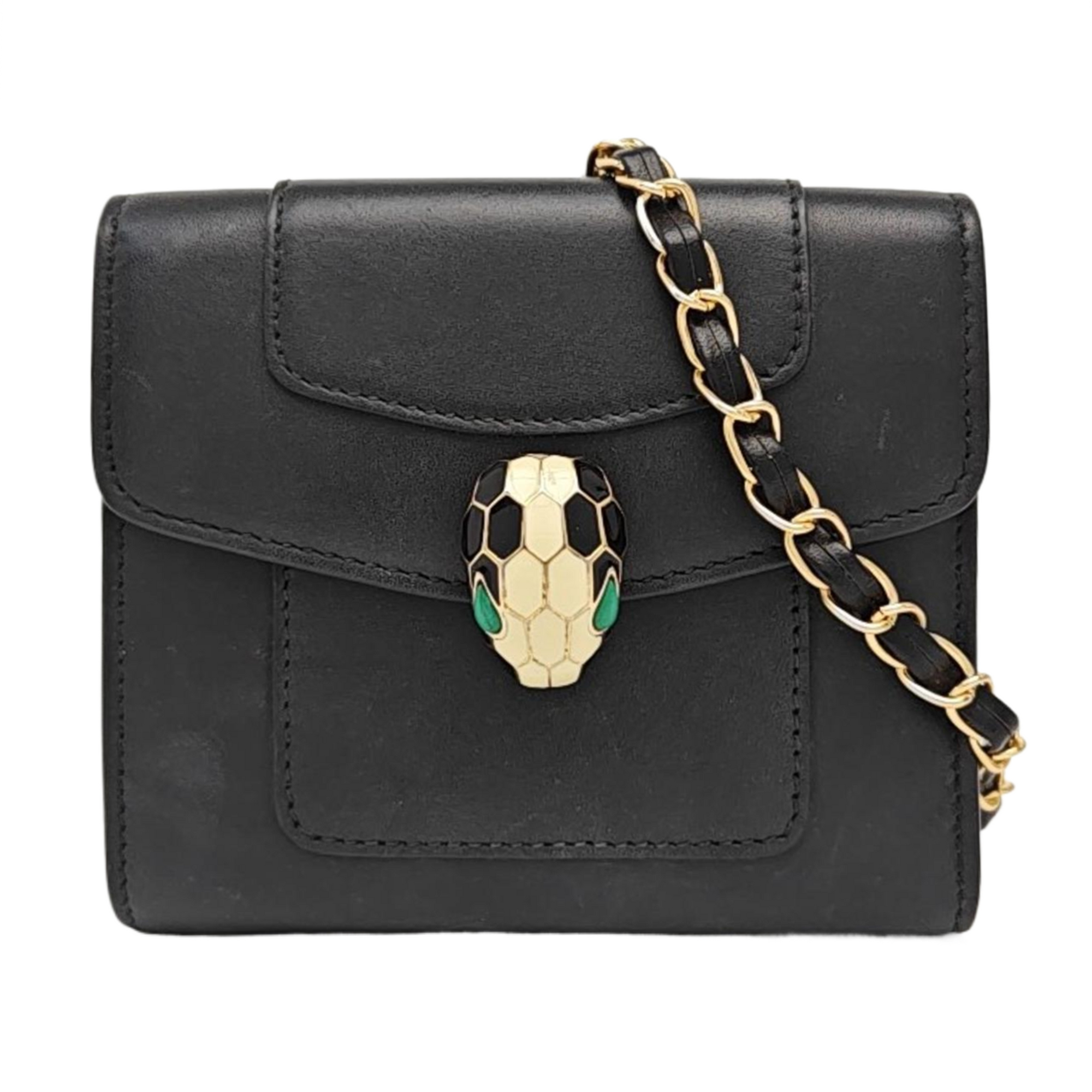 SERPENTI FOREVER Calfskin Black Wallet