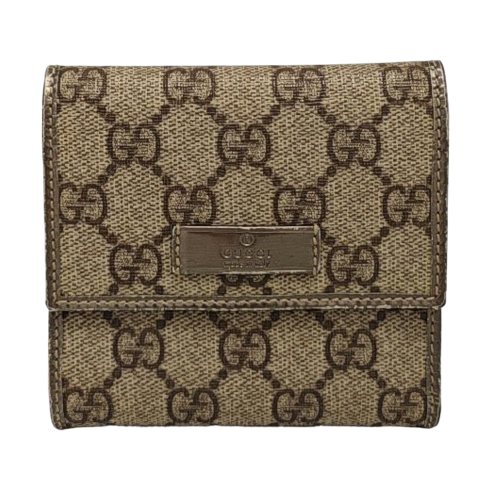 Monogram Coated Canvas Wallet Brown