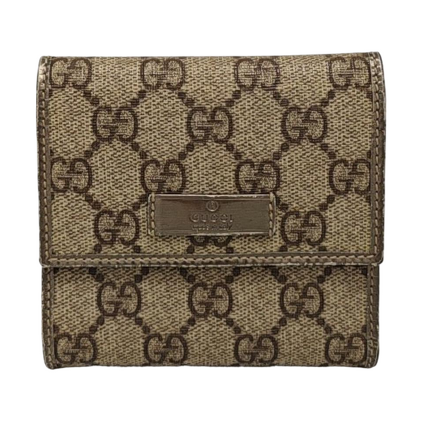 Monogram Coated Canvas Wallet Brown
