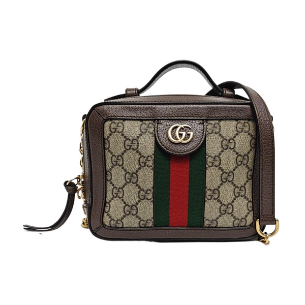 Ophidia Mini Monogram Coated Canvas Beige