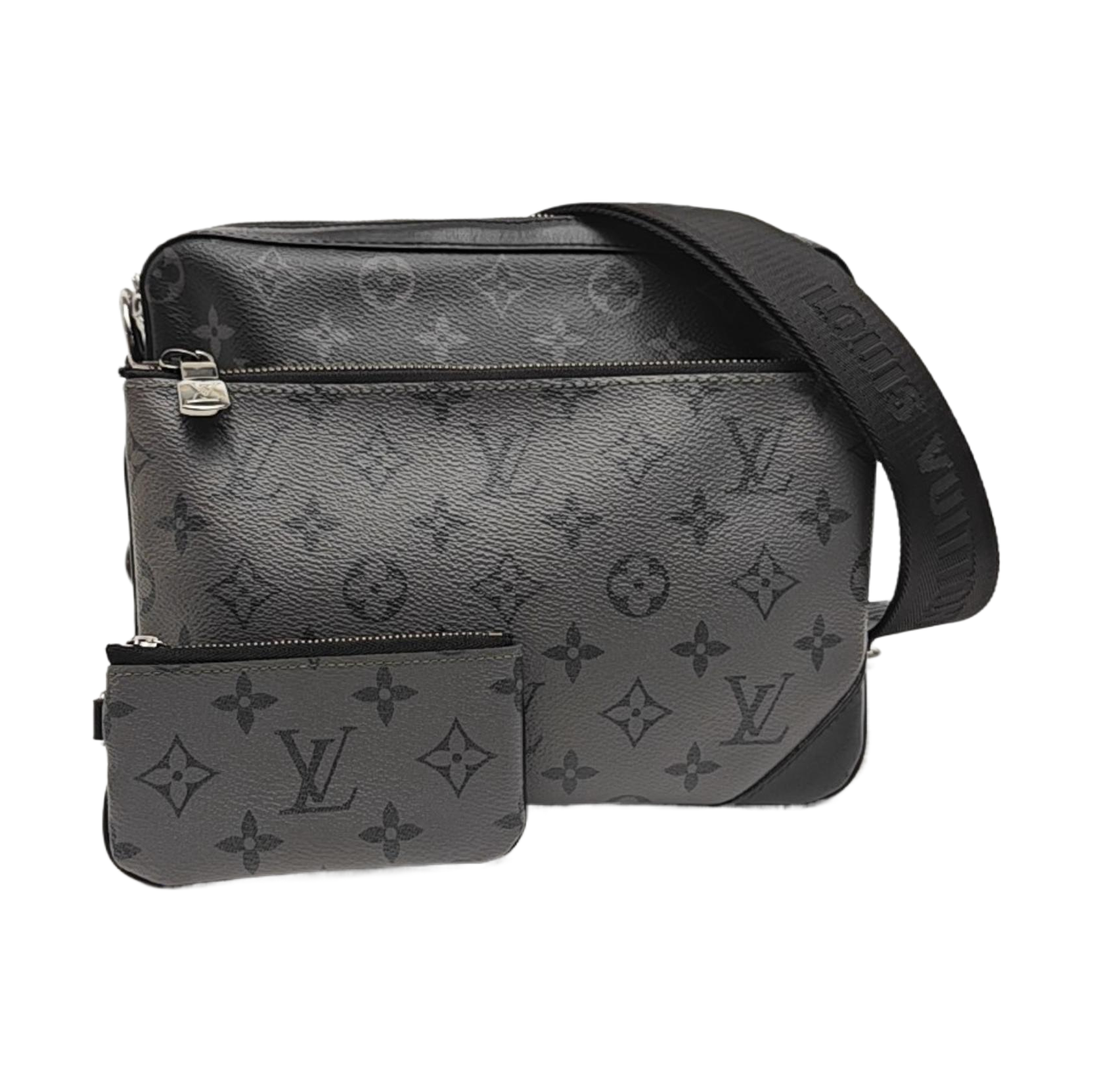 TRIO Monogram Coated Canvas Gray