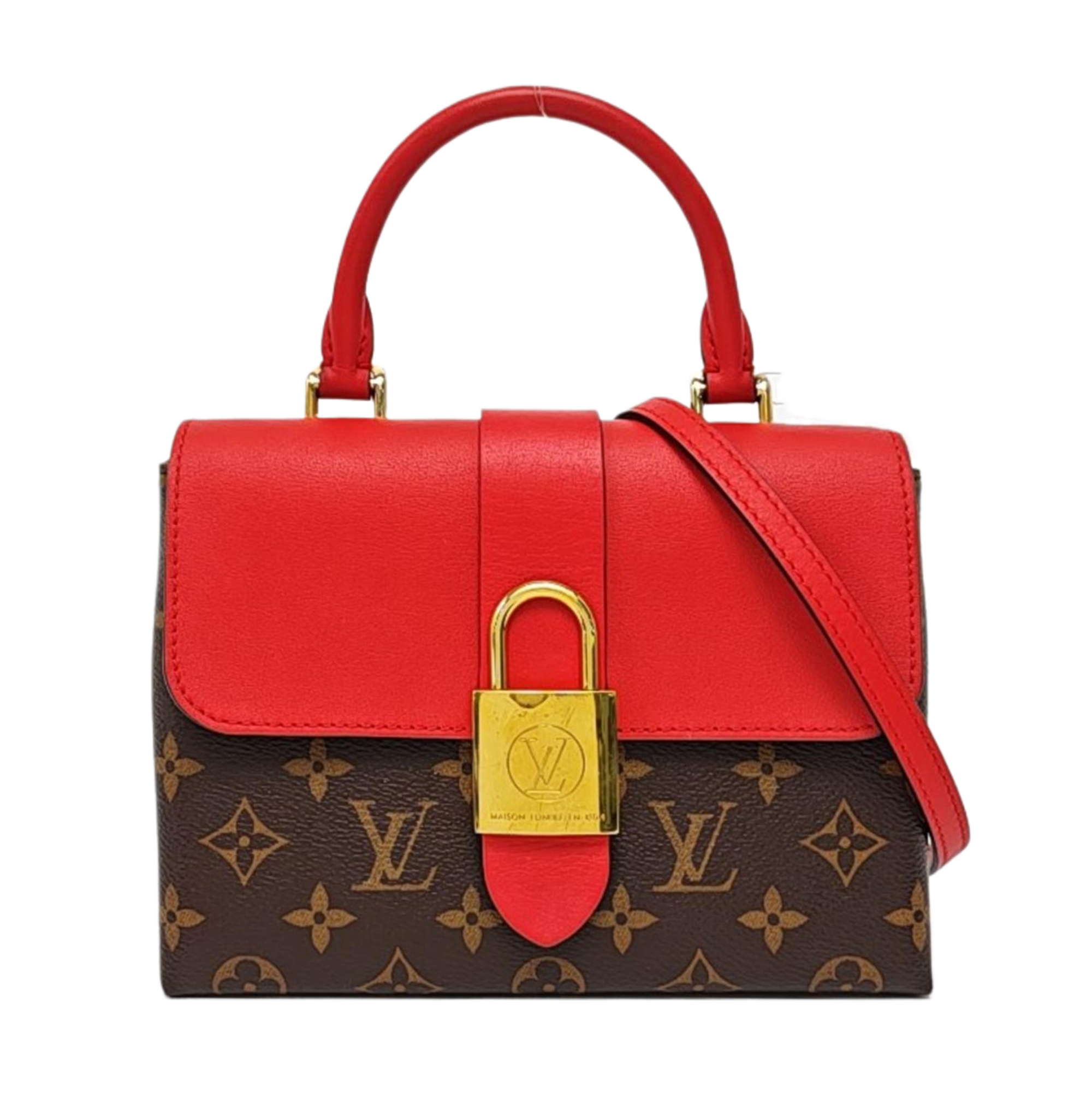 LOCKY BB Monogram Coated Canvas Red