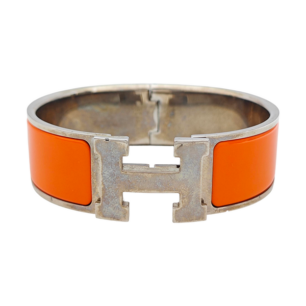 Clic Clac H Metal Silver Bangle