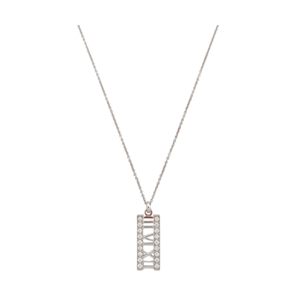 Atlas 18k White Gold Silver Necklace