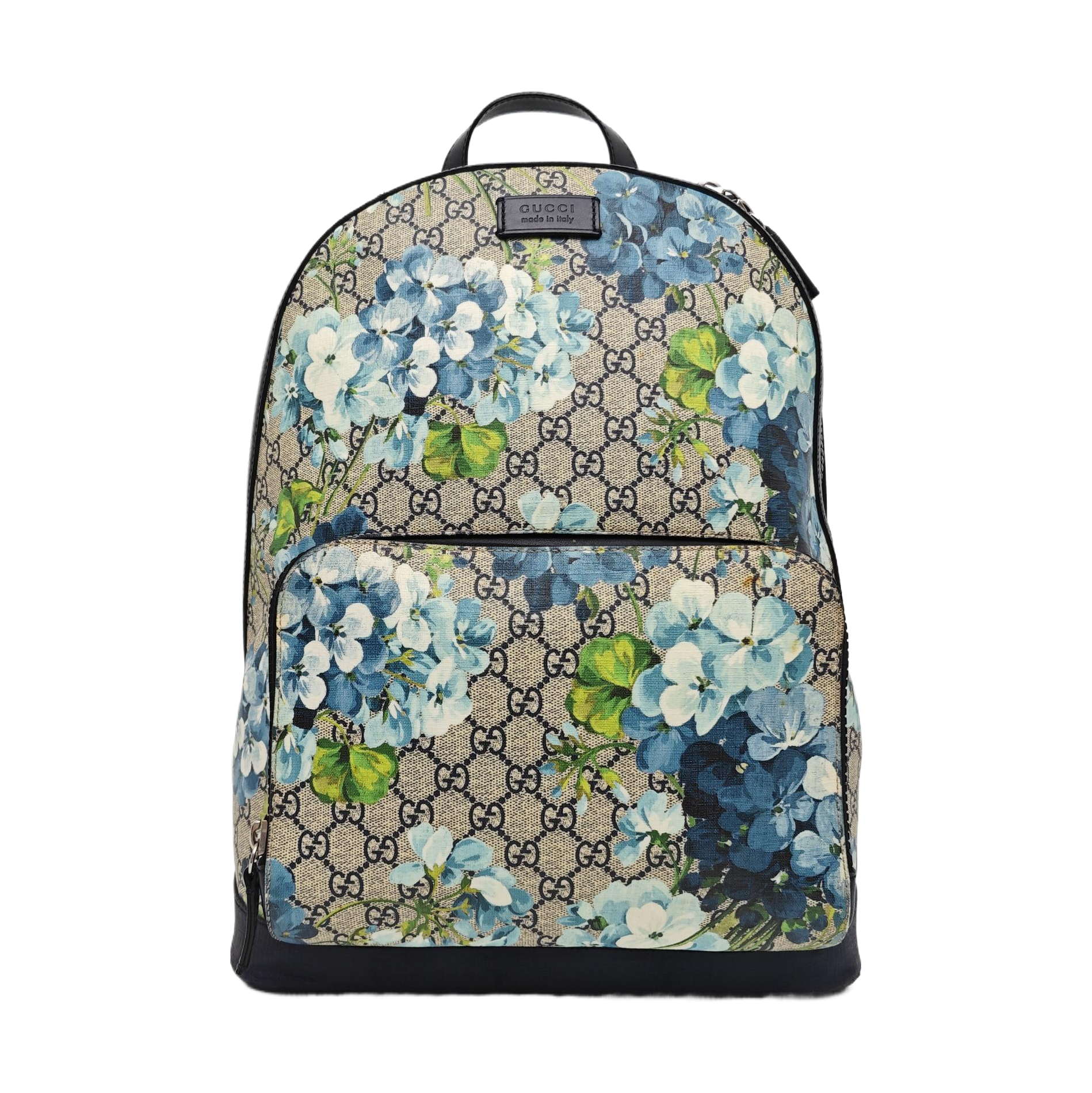 GG Blooms Monogram Coated Canvas Gray