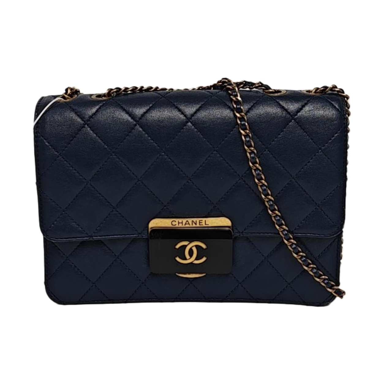 BEAUTY LOCK Quilted Lambskin Blue