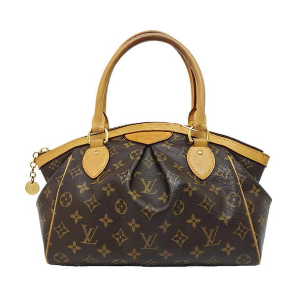 Monogram Coated Canvas Top Handle Bag Brown