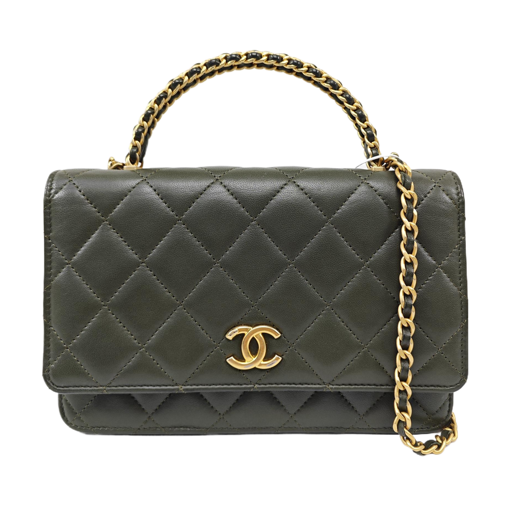 WOC Quilted Lambskin Green