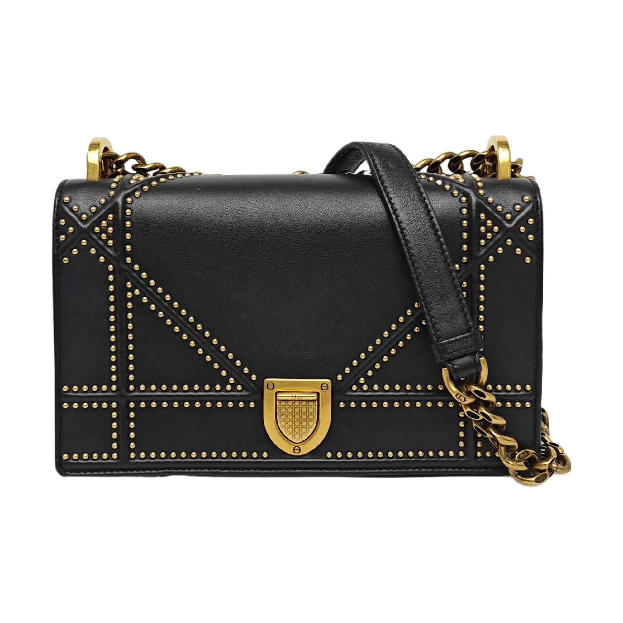 Diorama Small Cannage Calfskin Black