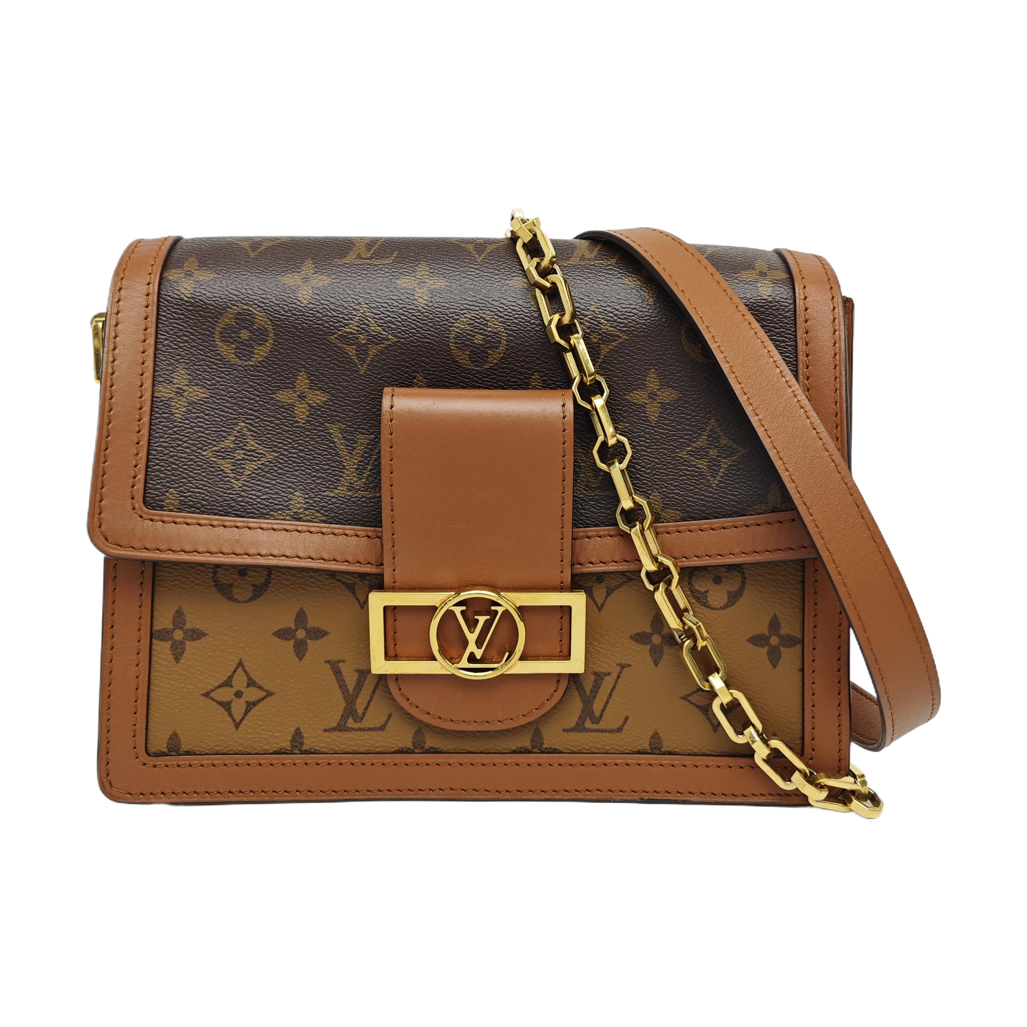 DAUPHINE MM Monogram Coated Canvas Brown