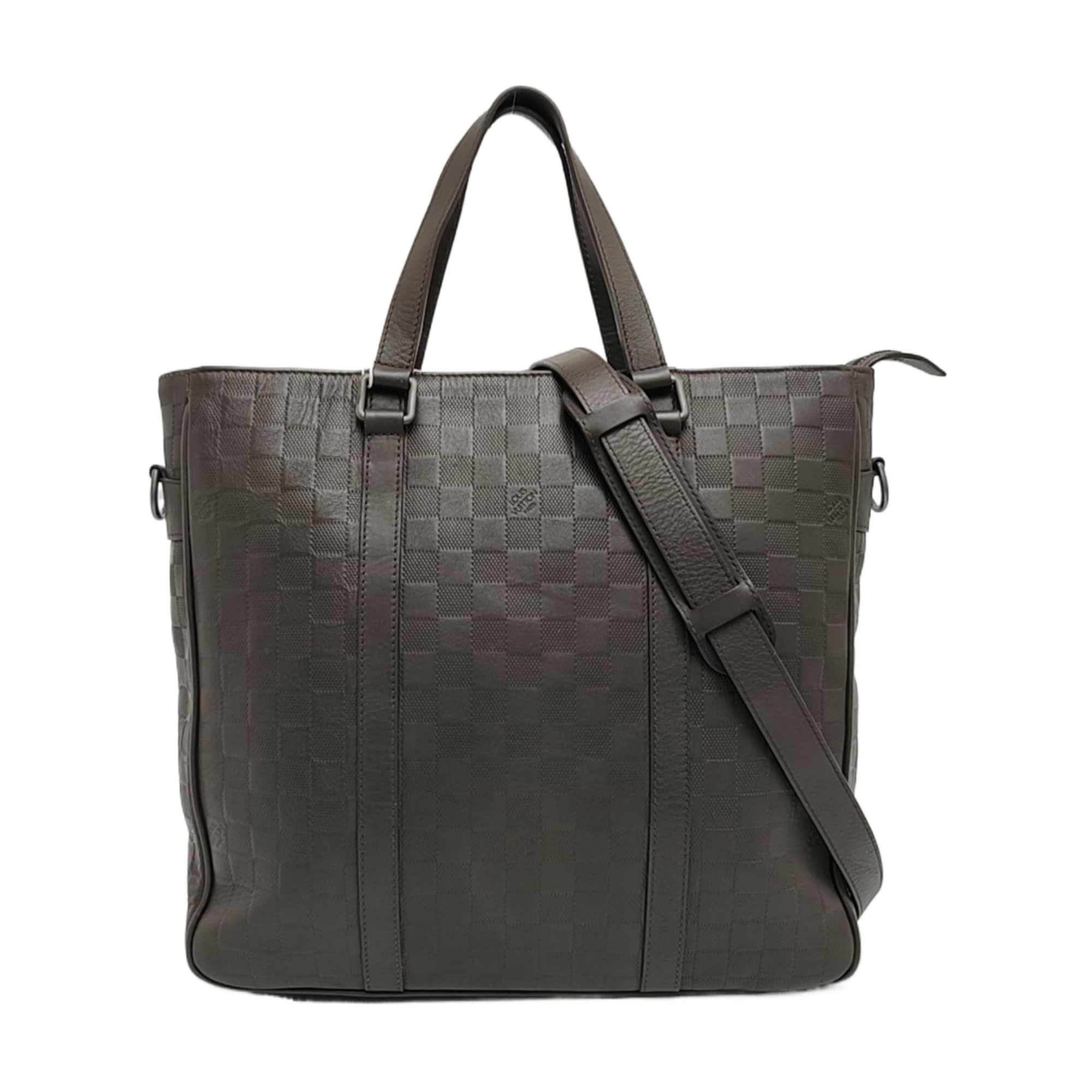 TADAO PM Damier Ebene Calfskin Brown