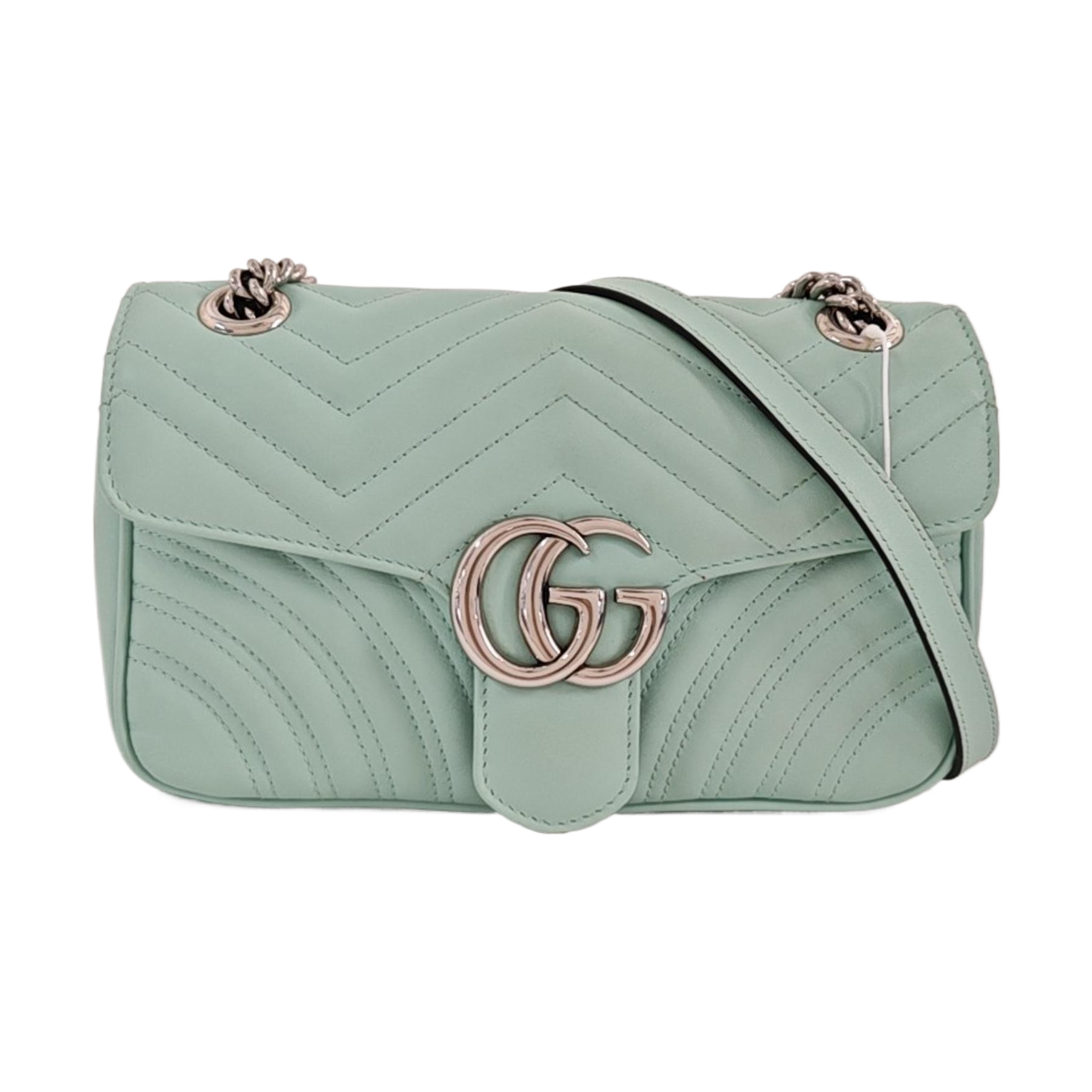 GG Marmont Medium Quilted Calfskin Green