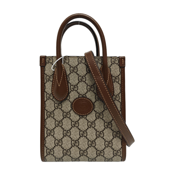 Retro Mini Monogram Coated Canvas Beige