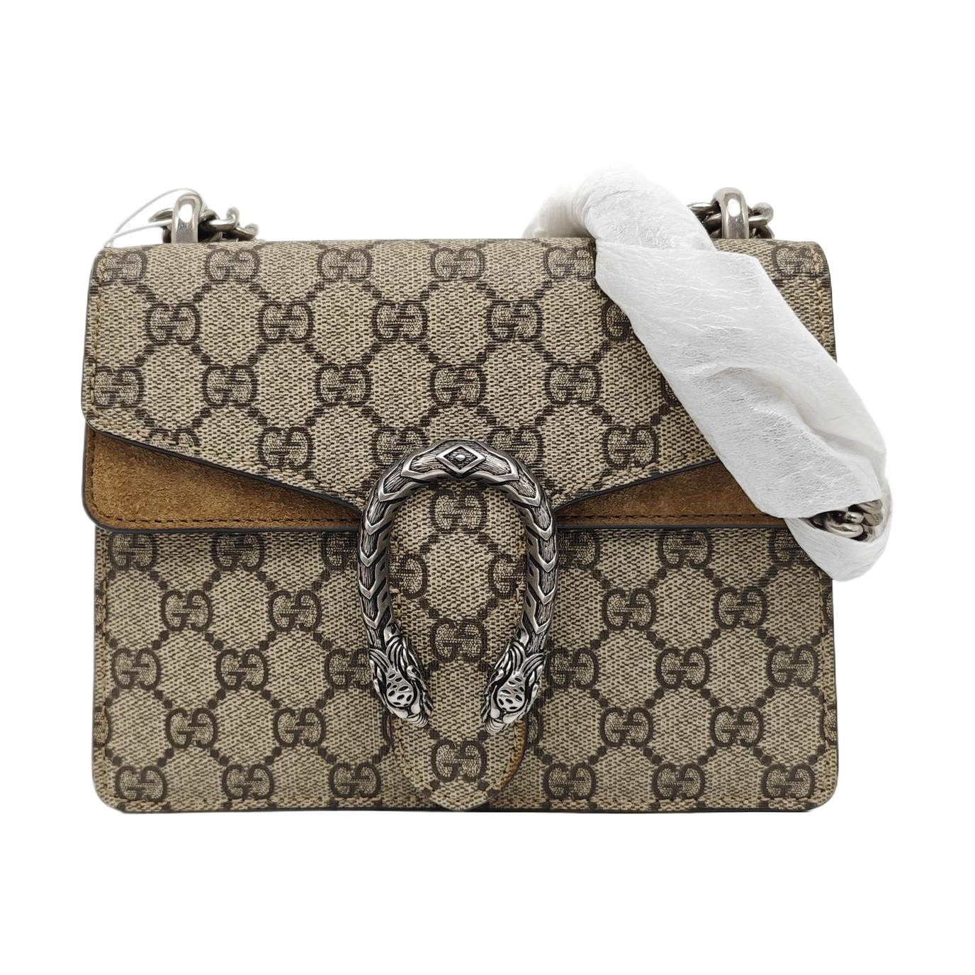 Dionysus Mini Monogram Coated Canvas Beige