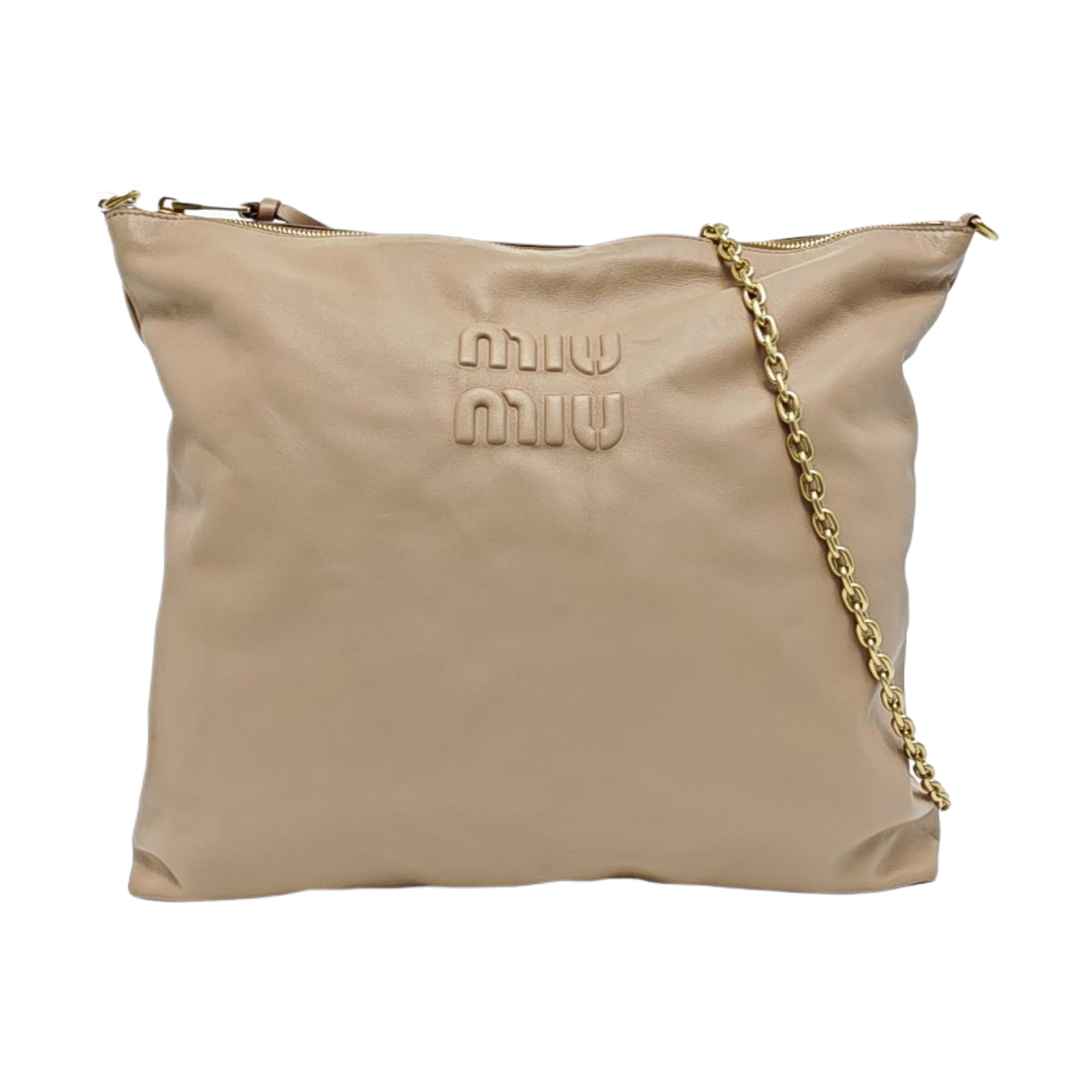 Lambskin Shoulder Bag Beige