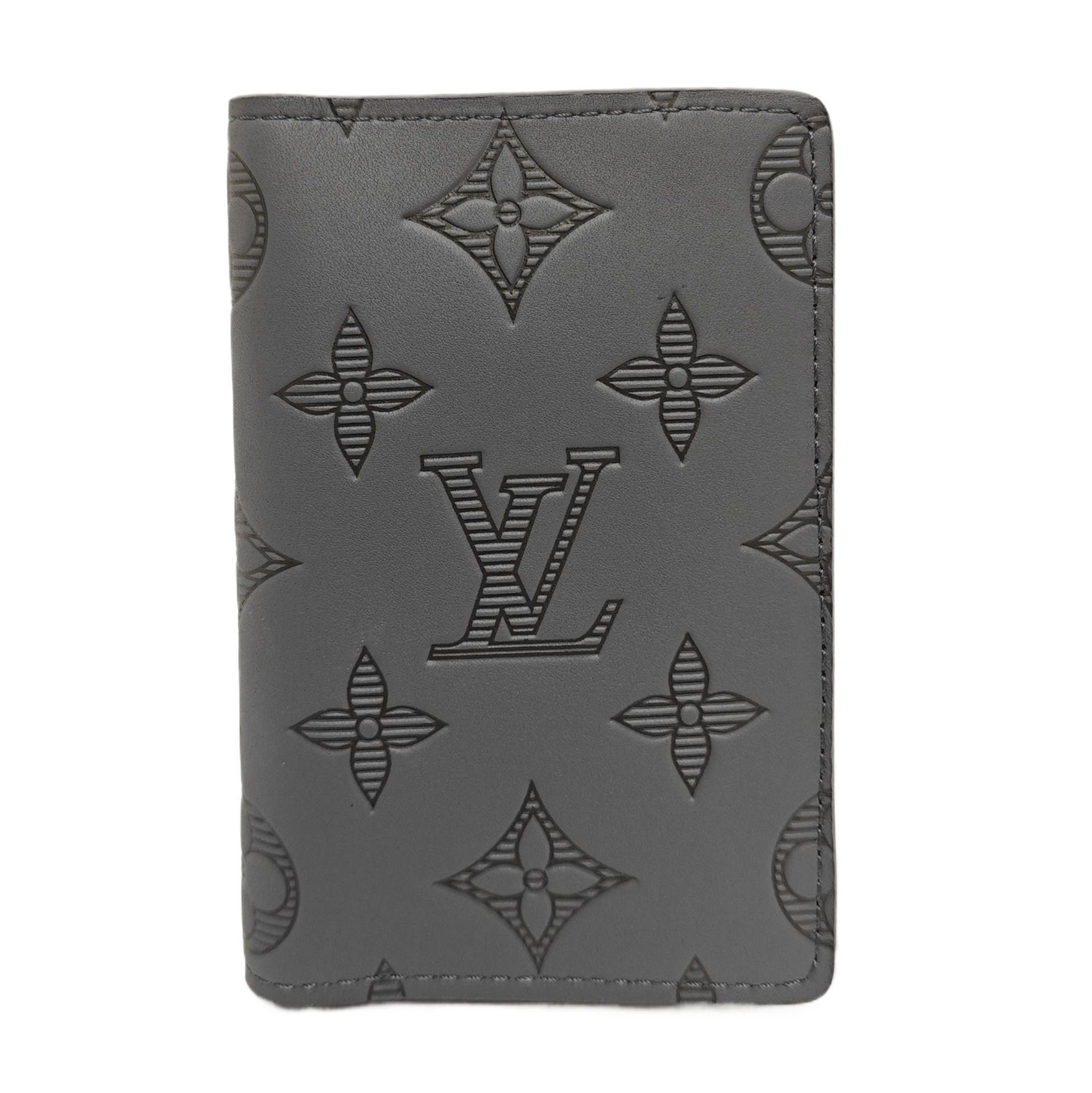 Louis Vuitton グレー カード入れ SLENDER Monogram Calfskin Gray Card Holder – Looply