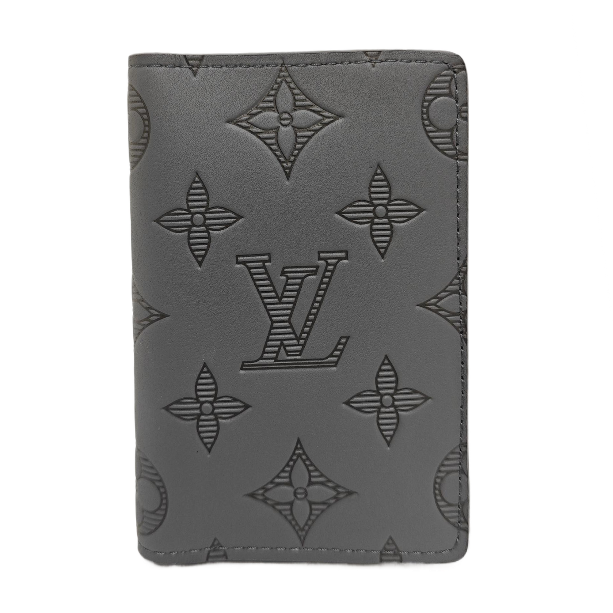 SLENDER Monogram Calfskin Gray Card Holder