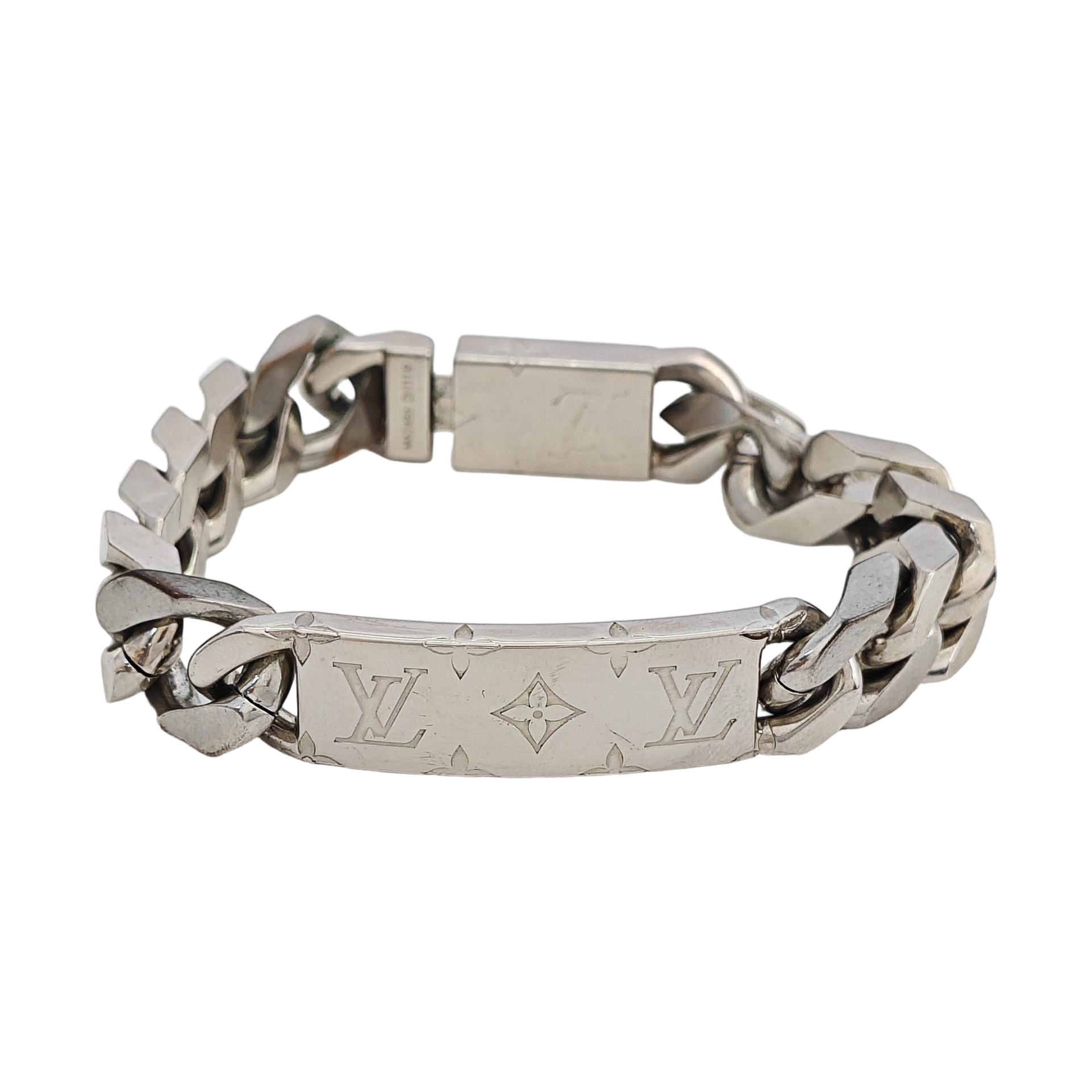 Monogram Metal Silver Bracelet