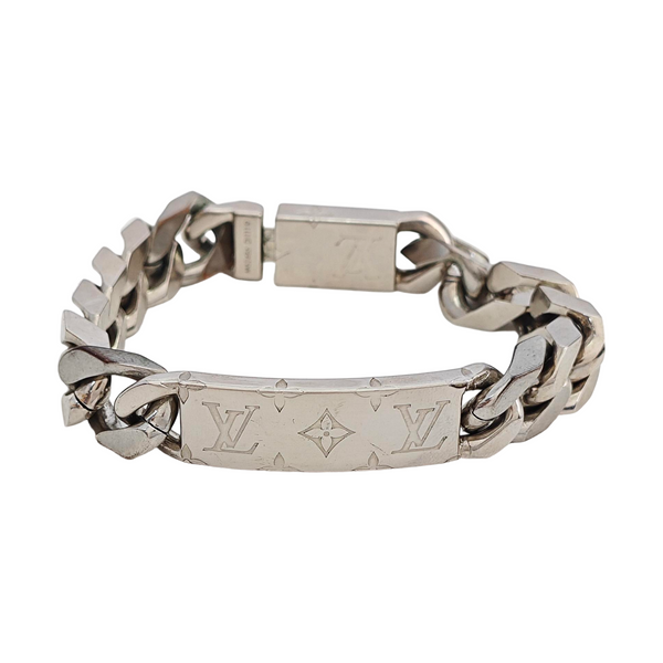 Monogram Metal Silver Bracelet