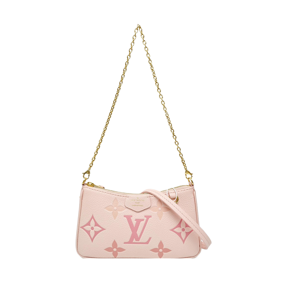 EASY POUCH ON STRAP Monogram Calfskin Pink