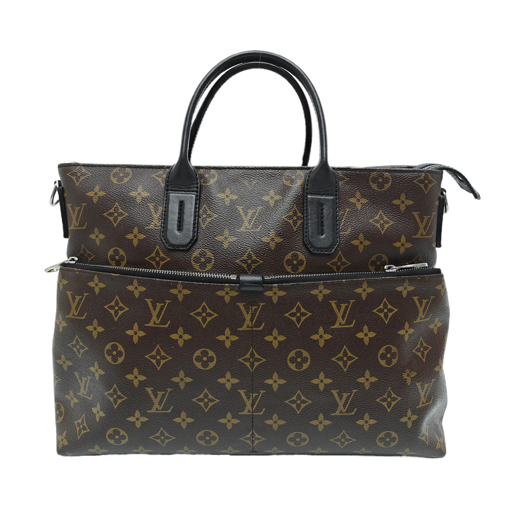7 DAYS A WEEK Damier Ebene Coated Canvas Brown