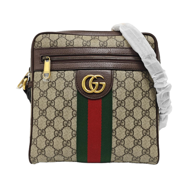 Ophidia Small Monogram Coated Canvas Beige
