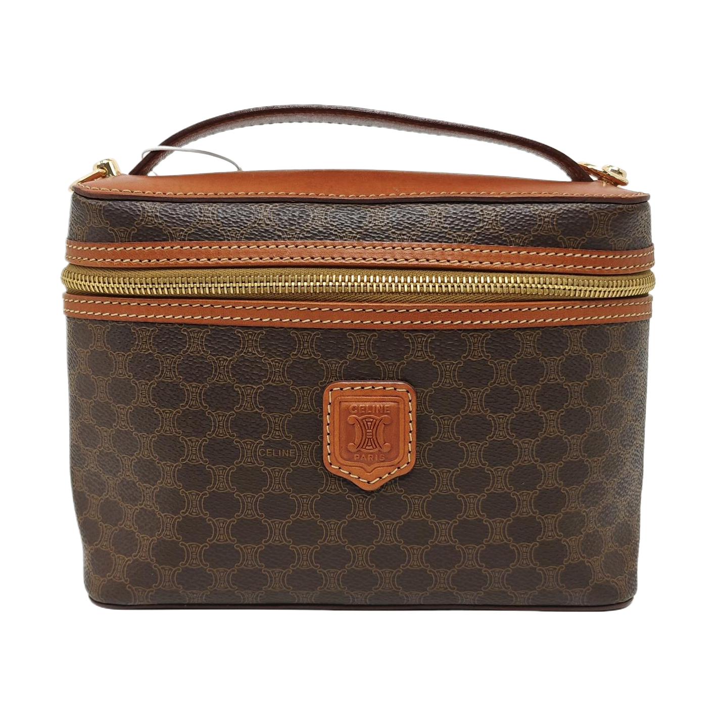 MACADAM TOP HANDLE COSMETIC BAGS Coated Canvas Brown