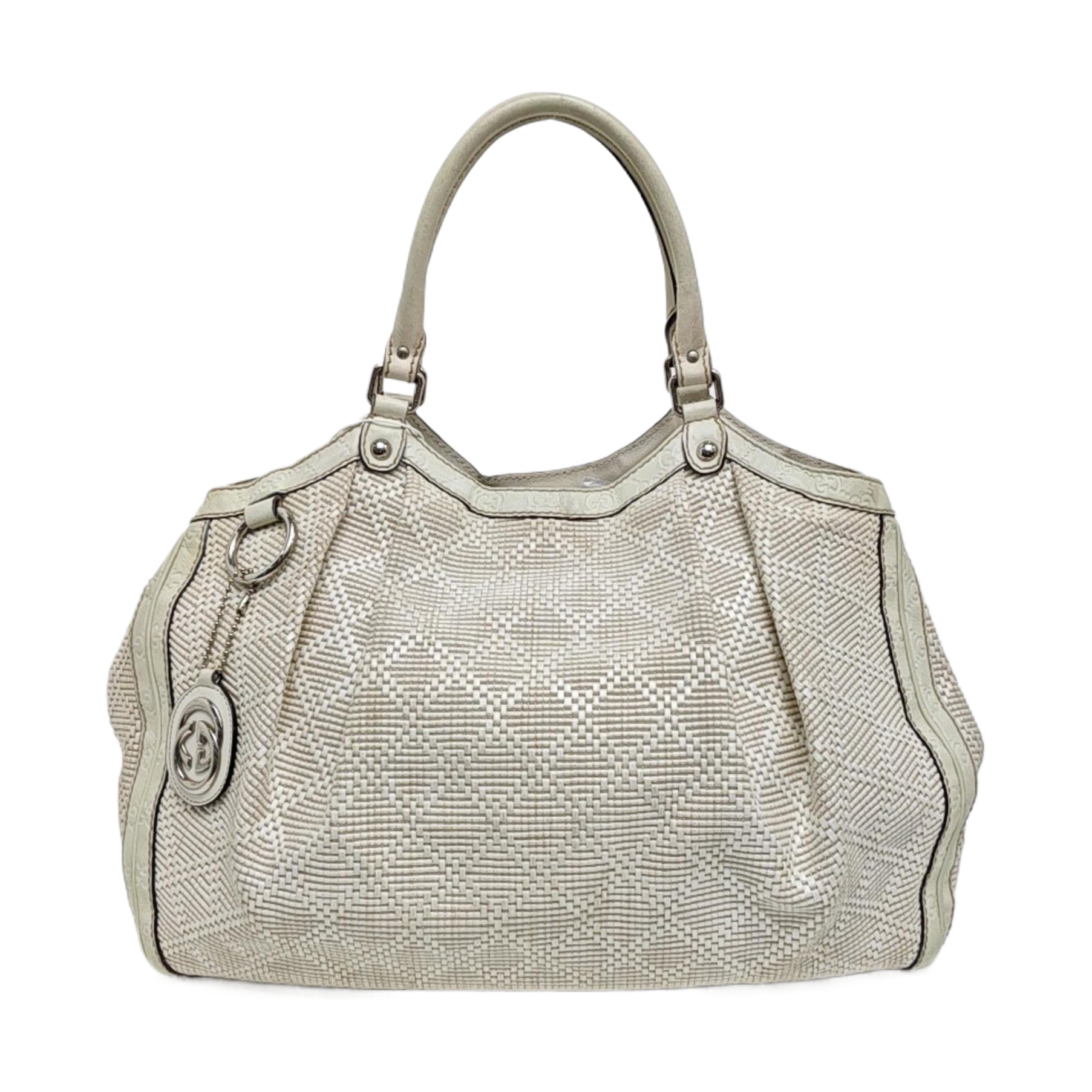 Monogram Special Material Tote Bag White