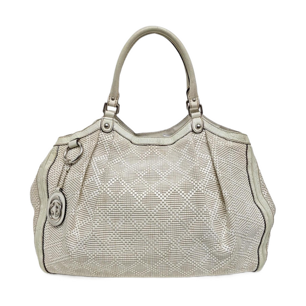 Monogram Special Material Tote Bag White