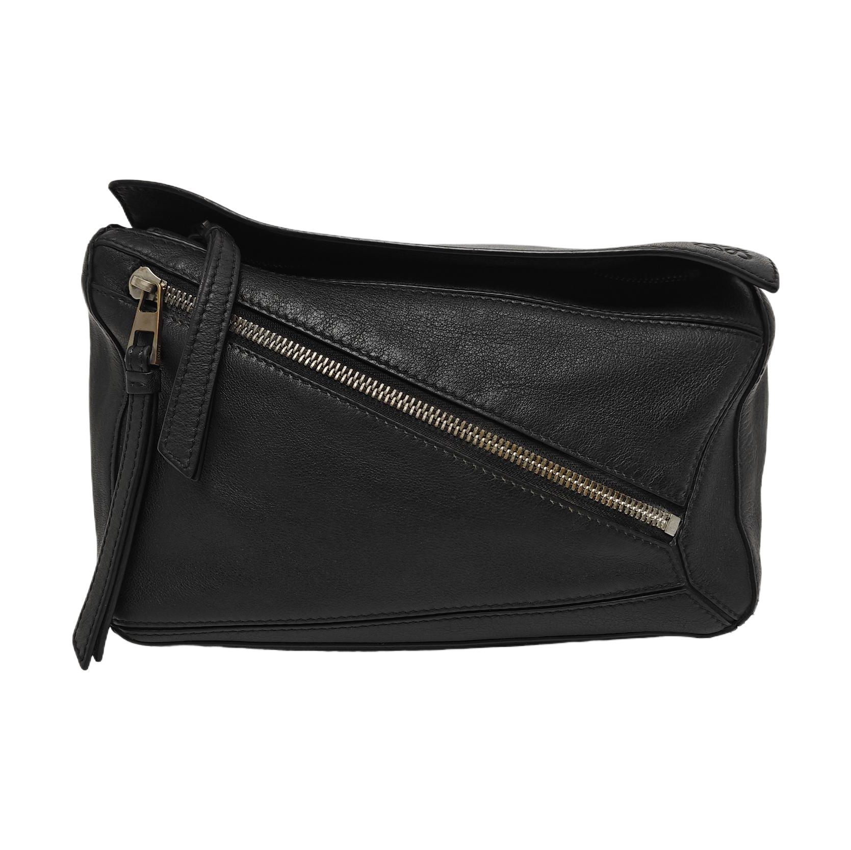 Puzzle Small Quilted Calfskin Black