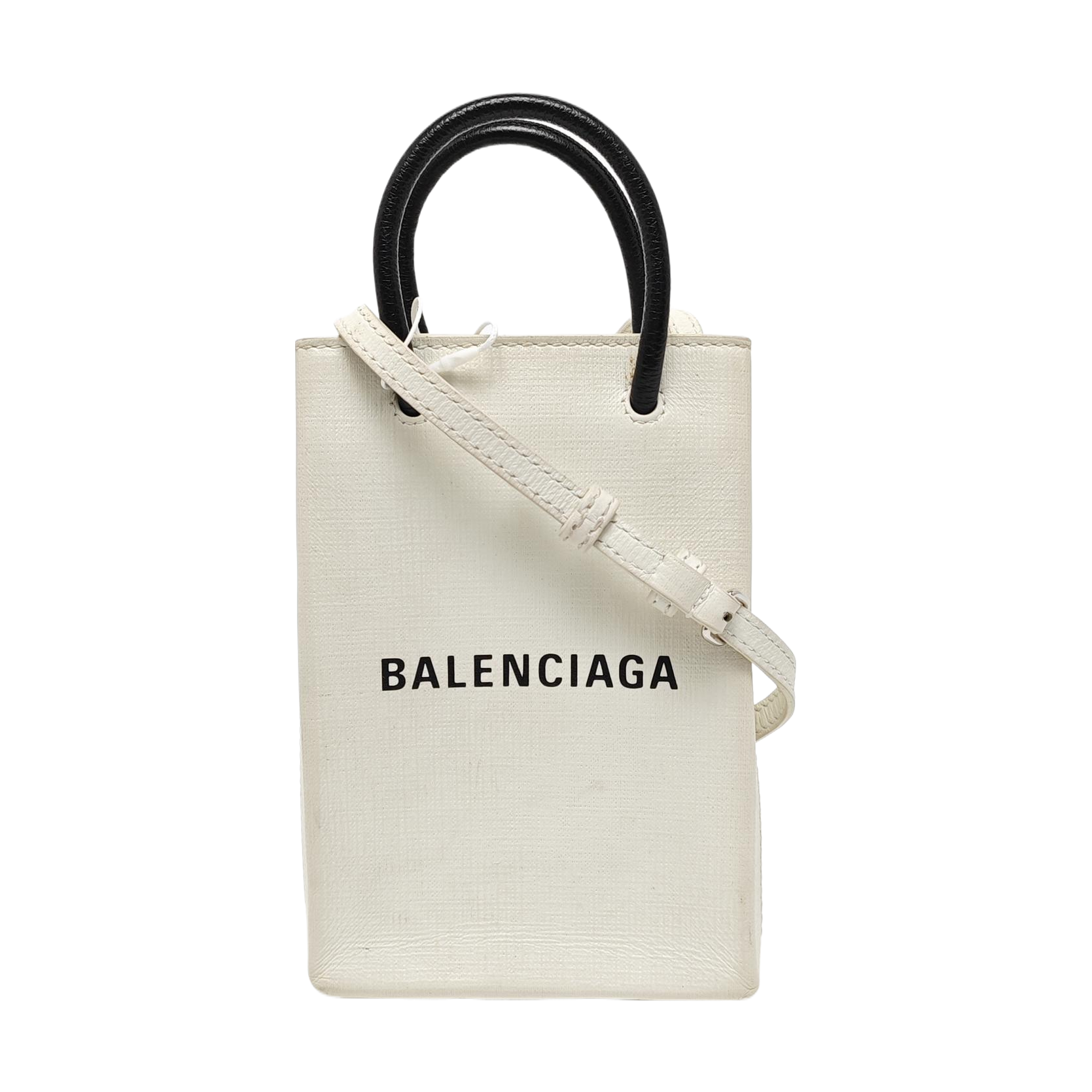 Shopping Bag Calfskin White